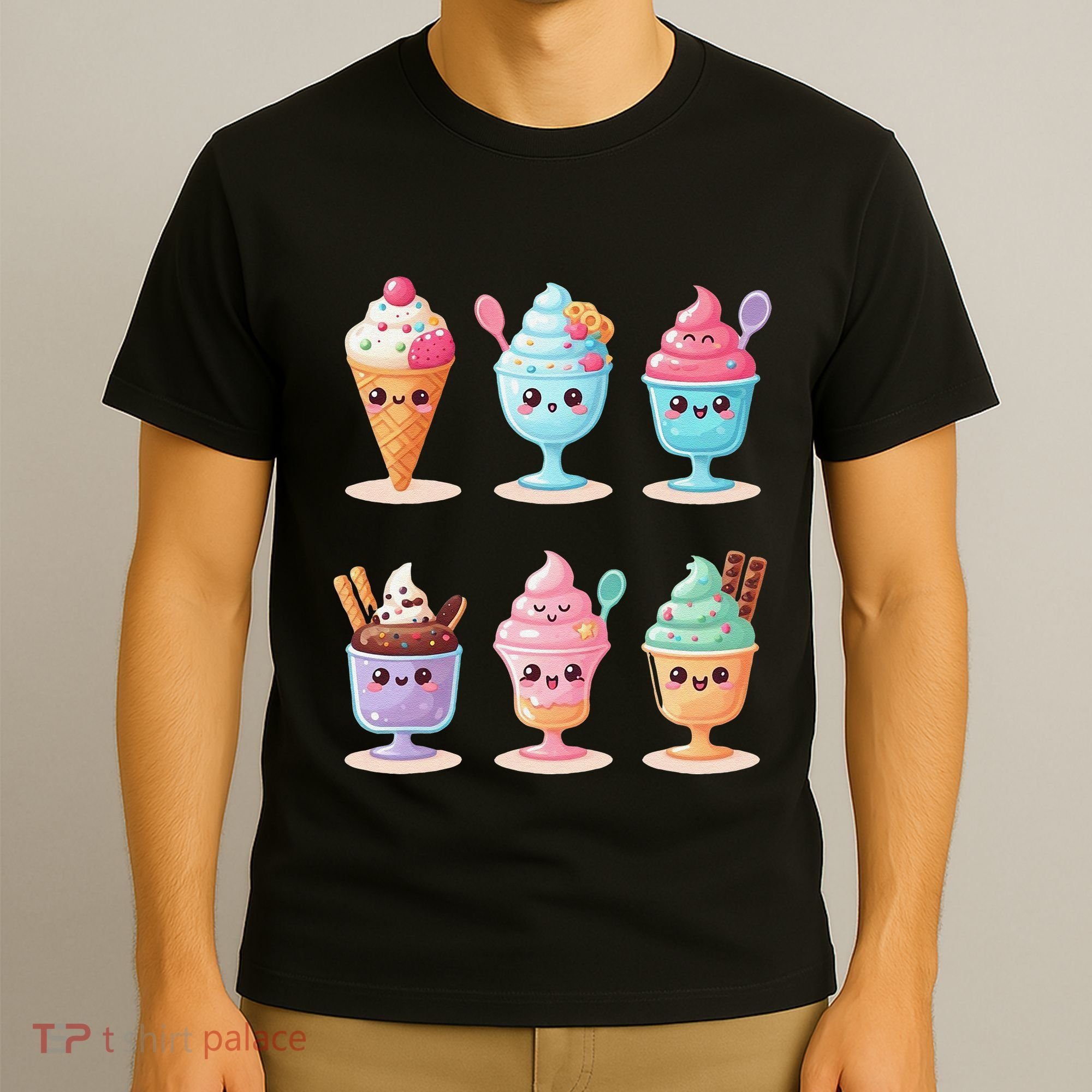 Kawaii Ice Cream Frozen Yogurt Lover Anime T-Shirt