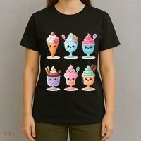 Kawaii Ice Cream Frozen Yogurt Lover Anime T-Shirt thumb 4