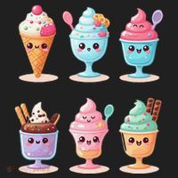 Kawaii Ice Cream Frozen Yogurt Lover Anime Beanie thumb 2