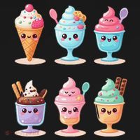 Kawaii Ice Cream Frozen Yogurt Lover Anime Women's Hoodie thumb 2