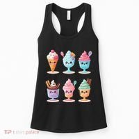 Kawaii Ice Cream Frozen Yogurt Lover Anime Women's Tank Top thumb 0