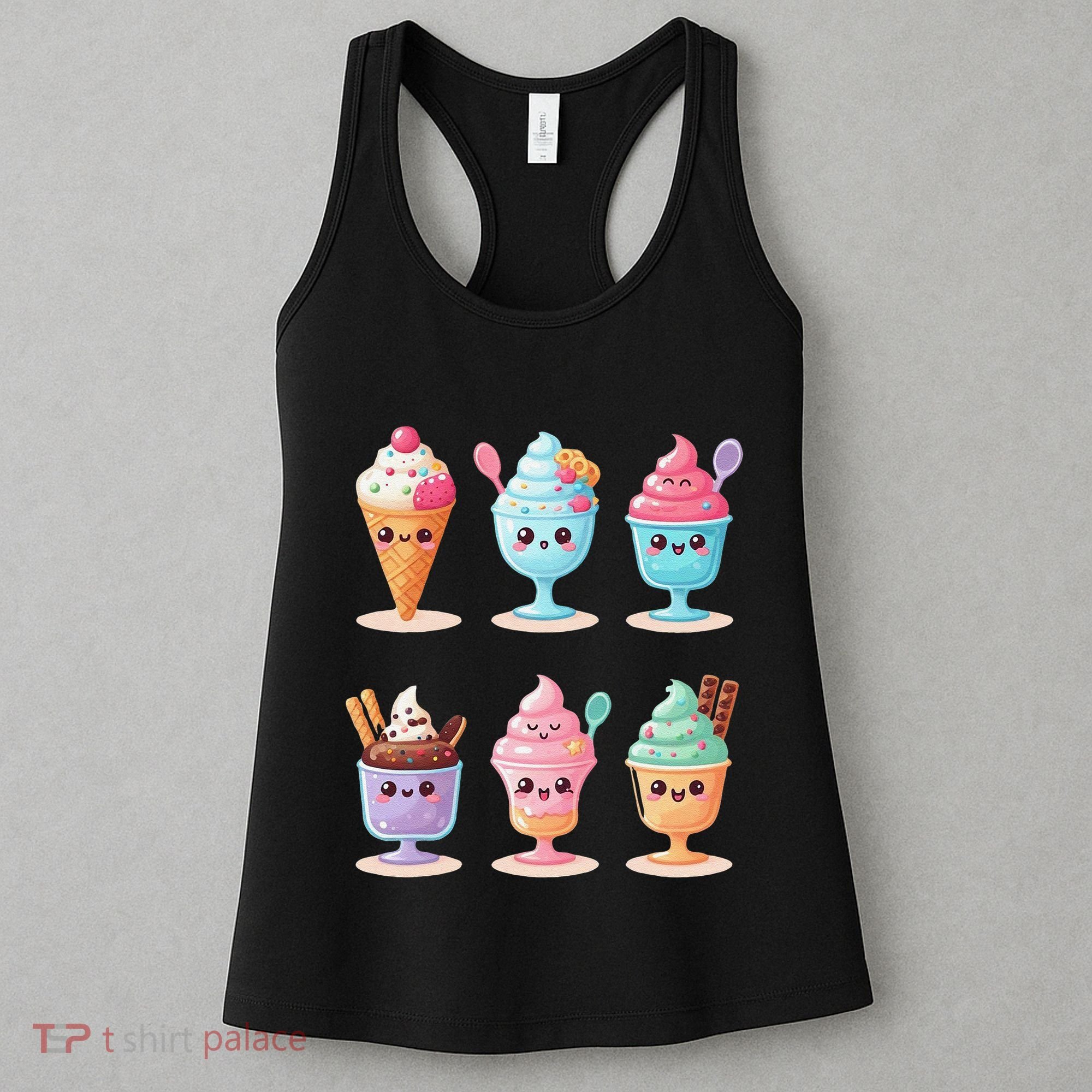 Kawaii Ice Cream Frozen Yogurt Lover Anime Women's Tank Top