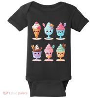 Kawaii Ice Cream Frozen Yogurt Lover Anime Baby Bodysuit thumb 0