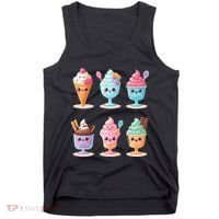 Kawaii Ice Cream Frozen Yogurt Lover Anime Tank Top thumb 0