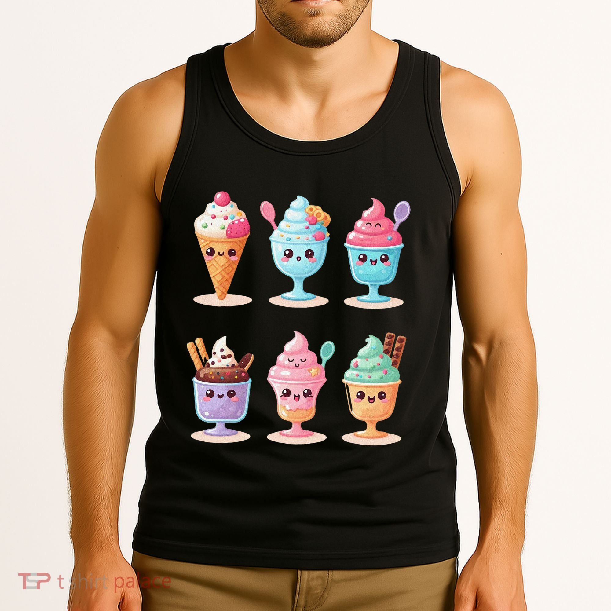 Kawaii Ice Cream Frozen Yogurt Lover Anime Tank Top