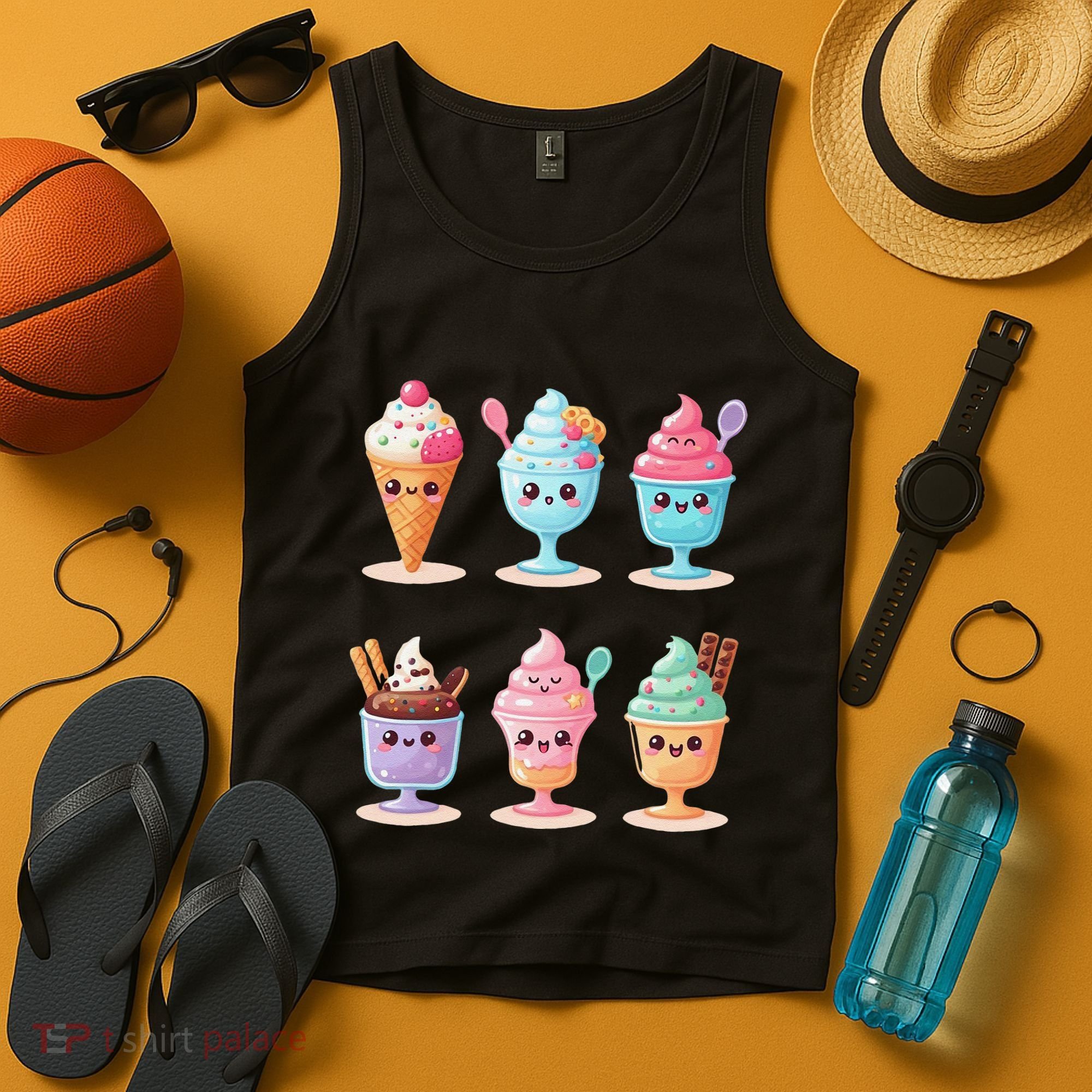 Kawaii Ice Cream Frozen Yogurt Lover Anime Tank Top
