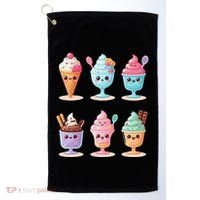 Kawaii Ice Cream Frozen Yogurt Lover Anime Golf Towel thumb 0