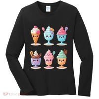 Kawaii Ice Cream Frozen Yogurt Lover Anime Women's Long Sleeve Shirt thumb 0