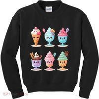 Kawaii Ice Cream Frozen Yogurt Lover Anime Kids Sweatshirt thumb 0
