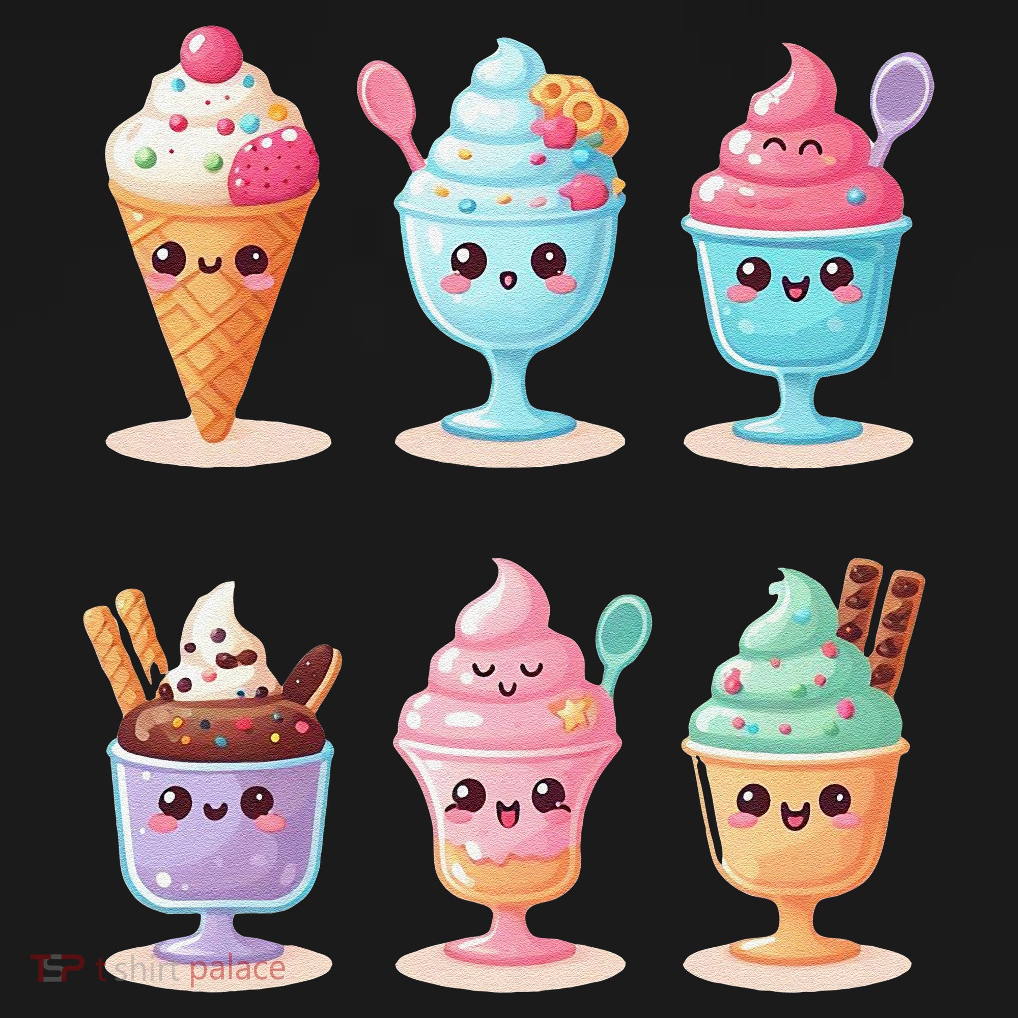 Kawaii Ice Cream Frozen Yogurt Lover Anime Kids Sweatshirt