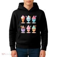 Kawaii Ice Cream Frozen Yogurt Lover Anime Kids Hoodie thumb 4