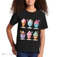 Kawaii Ice Cream Frozen Yogurt Lover Anime Kids T-Shirt thumb 2