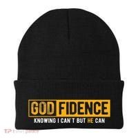 Knowing I CanT But He Can Christian Religious Jesus Beanie thumb 0