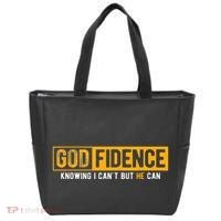 Knowing I CanT But He Can Christian Religious Jesus Tote Bag thumb 0