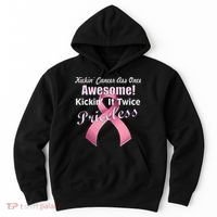 Kickin' Cancer's Ass One Awesome Twice Priceless Hoodie thumb 0