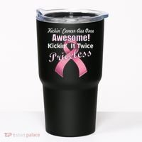 Kickin' Cancer's Ass One Awesome Twice Priceless Tumbler thumb 0