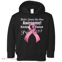 Kickin' Cancer's Ass One Awesome Twice Priceless Toddler Hoodie thumb 0