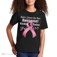 Kickin' Cancer's Ass One Awesome Twice Priceless Kids T-Shirt thumb 2