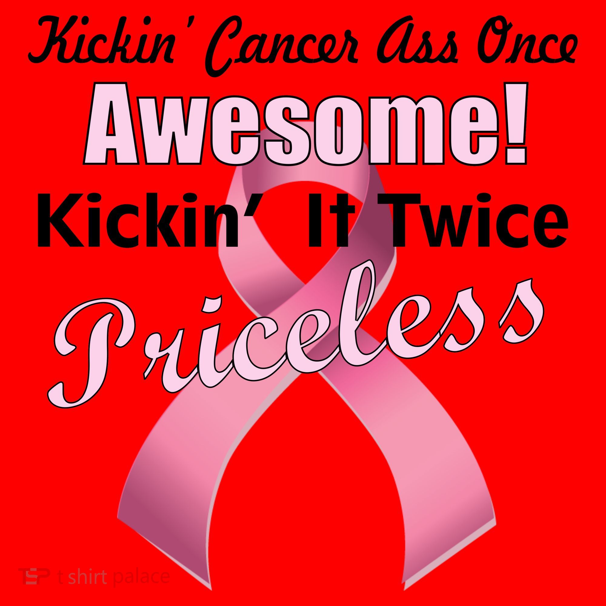 Kickin' Cancer's Ass One Awesome Twice Priceless Santa Hat