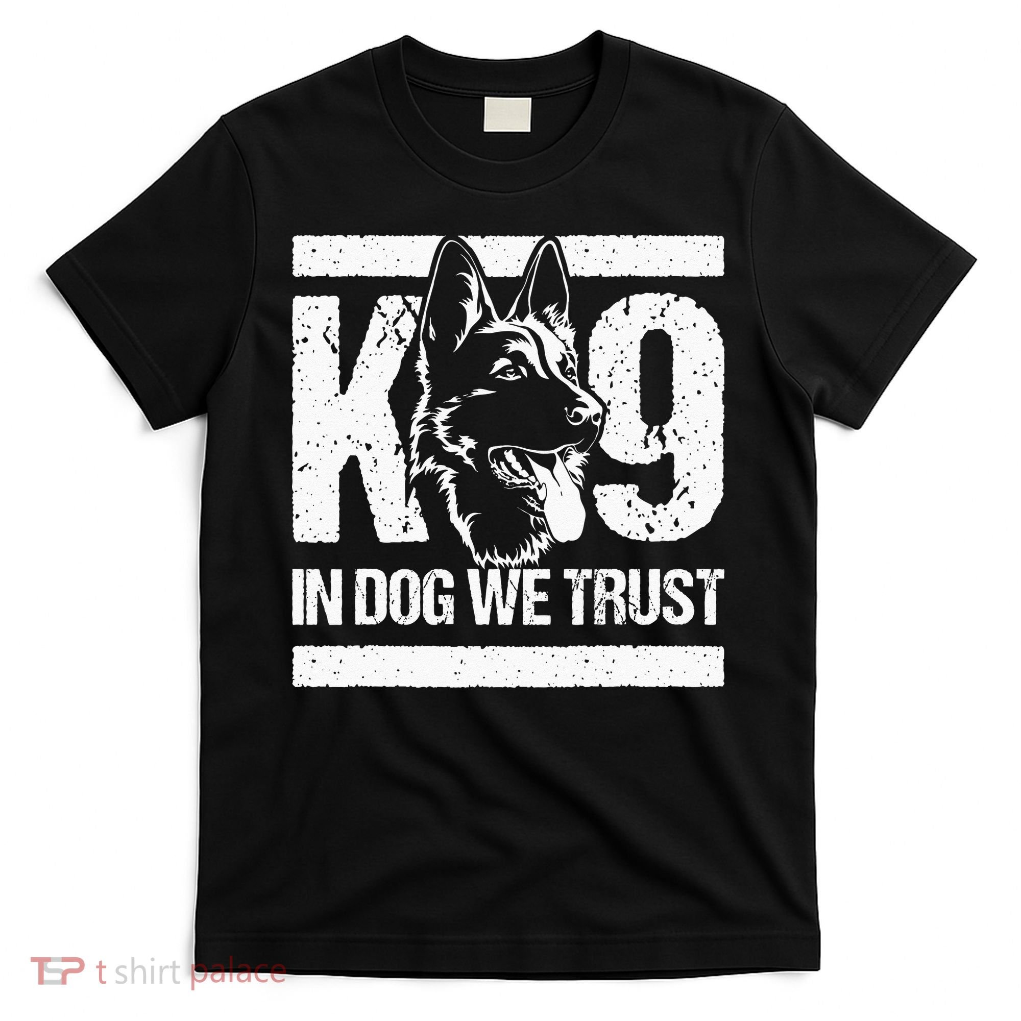 K9 In Dogs We Trust Blue Line K9 Dog Unit Police Officer T-Shirt