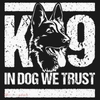 K9 In Dogs We Trust Blue Line K9 Dog Unit Police Officer Women's Hoodie thumb 2