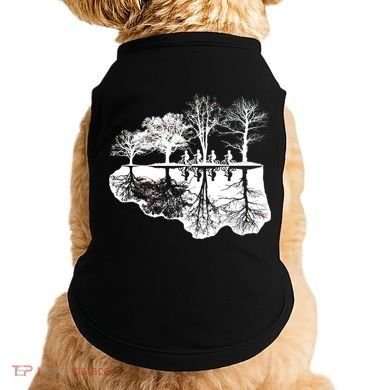 Kids Riding Bikes Through Trees Upside Down Doggie Tank