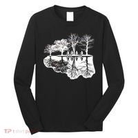 Kids Riding Bikes Through Trees Upside Down Long Sleeve Shirt thumb 0