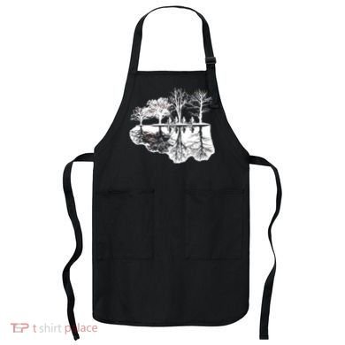 Kids Riding Bikes Through Trees Upside Down Apron