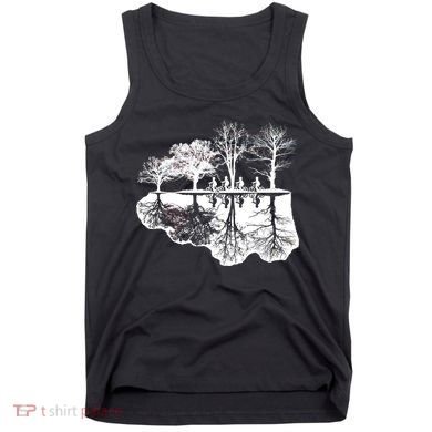 Kids Riding Bikes Through Trees Upside Down Tank Top