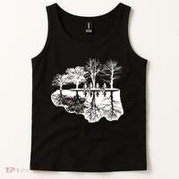 Kids Riding Bikes Through Trees Upside Down Tank Top thumb 2