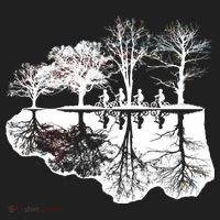 Kids Riding Bikes Through Trees Upside Down Golf Towel thumb 3