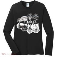 Kids Riding Bikes Through Trees Upside Down Women's Long Sleeve Shirt thumb 0