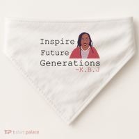 KBJ Inspire Future Generations Quote USA-Made Doggie Bandana thumb 0