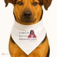 KBJ Inspire Future Generations Quote USA-Made Doggie Bandana thumb 1