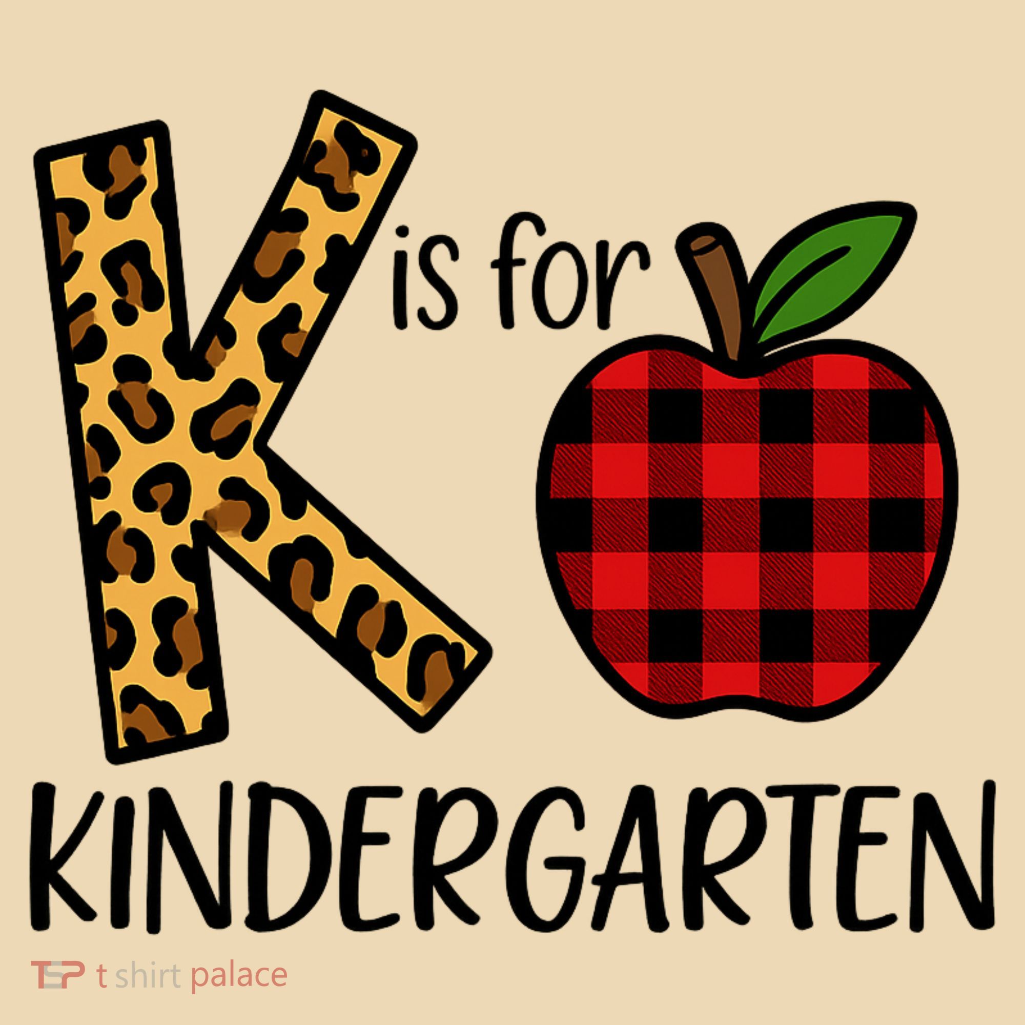 K Is For Kindergarten Teacher Leopard Buffalo Plaid Tote Bag