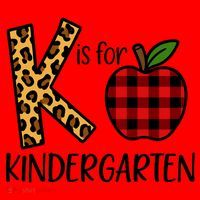K Is For Kindergarten Teacher Leopard Buffalo Plaid Santa Hat thumb 1
