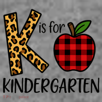 K Is For Kindergarten Teacher Leopard Buffalo Plaid Toddler Hoodie thumb 2