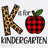 K Is For Kindergarten Teacher Leopard Buffalo Plaid Women's Hoodie thumb 2