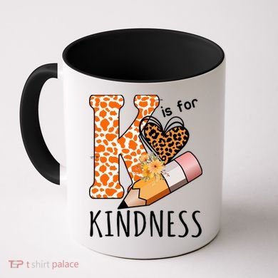K Is For Kindness Kindergarten Cheetah Coffee Mug