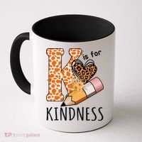K Is For Kindness Kindergarten Cheetah Coffee Mug thumb 0