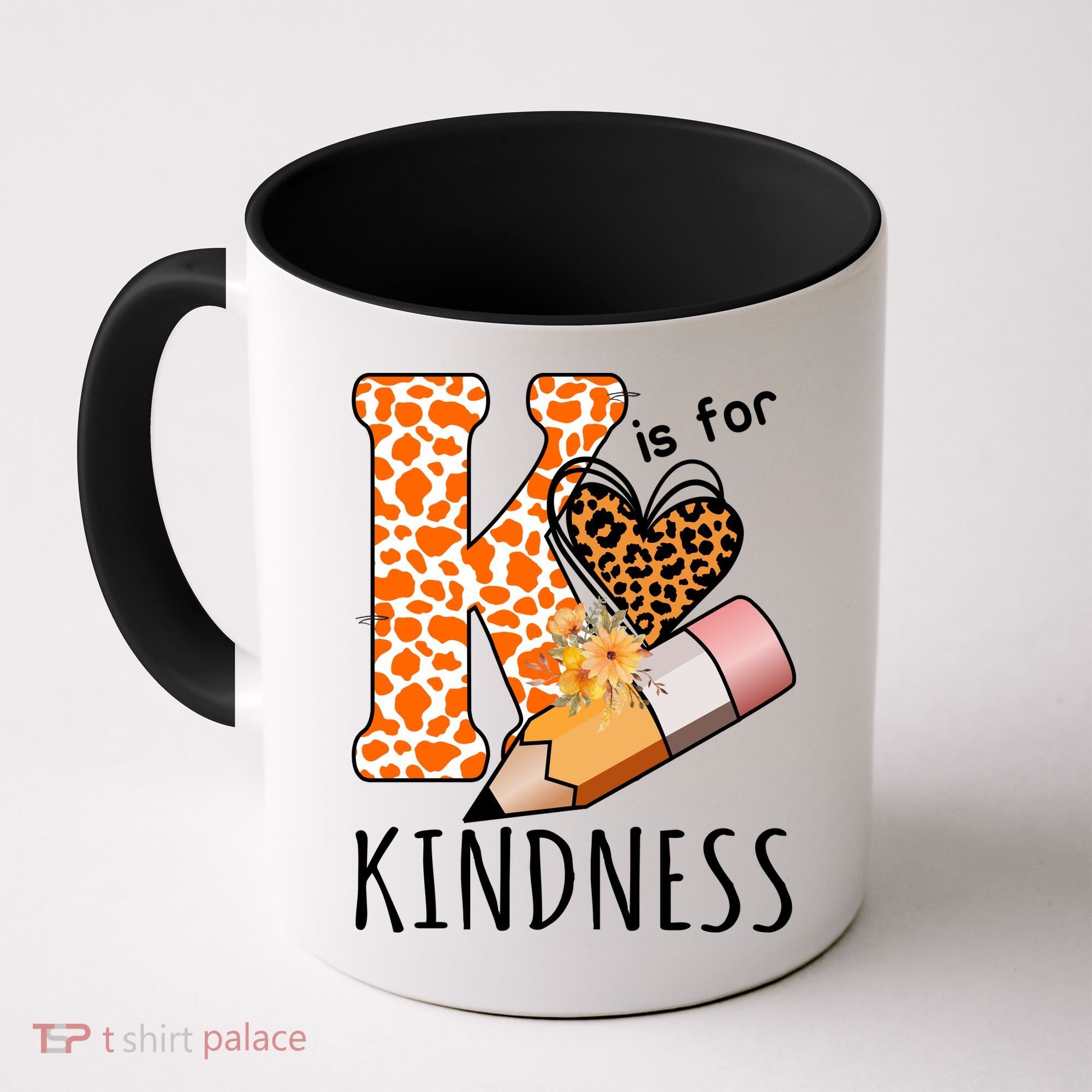 K Is For Kindness Kindergarten Cheetah Coffee Mug