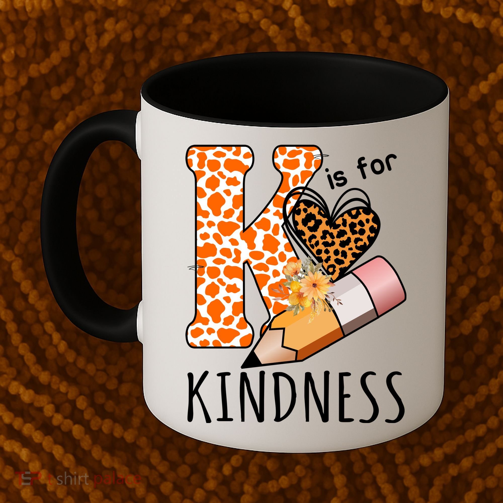 K Is For Kindness Kindergarten Cheetah Coffee Mug