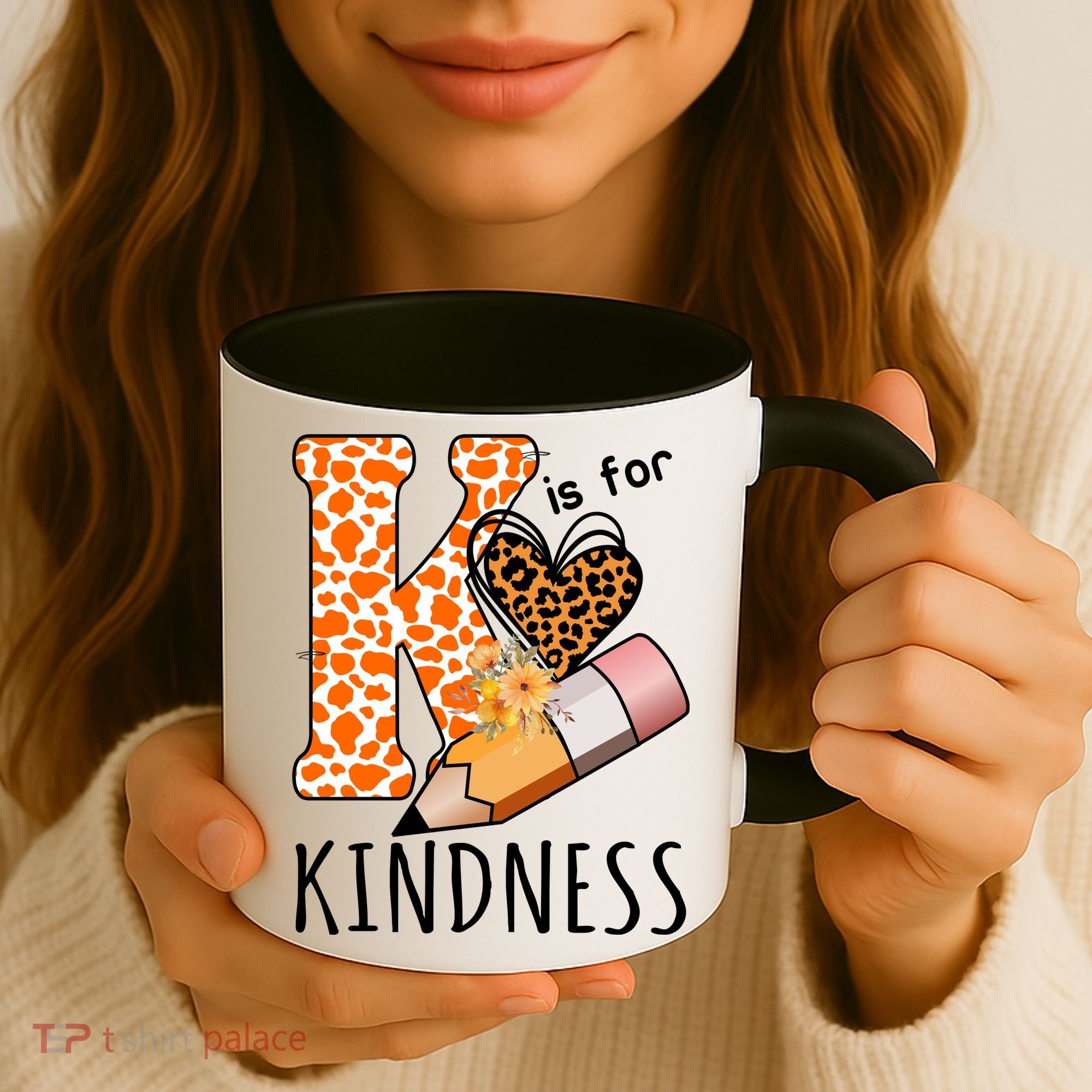 K Is For Kindness Kindergarten Cheetah Coffee Mug