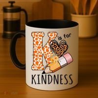 K Is For Kindness Kindergarten Cheetah Coffee Mug thumb 4