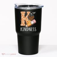 K Is For Kindness Kindergarten Cheetah Tumbler thumb 0