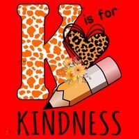 K Is For Kindness Kindergarten Cheetah Santa Hat thumb 1