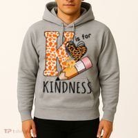 K Is For Kindness Kindergarten Cheetah Hoodie thumb 2