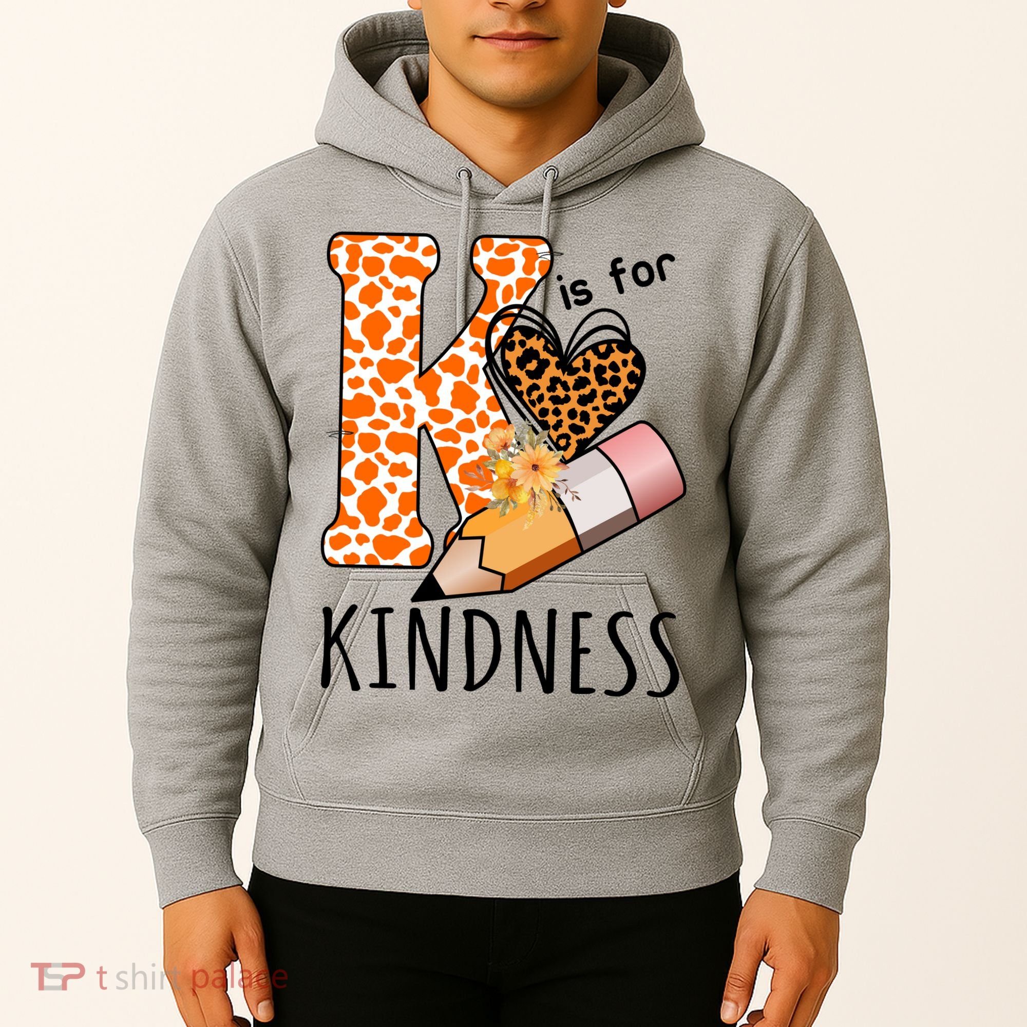 K Is For Kindness Kindergarten Cheetah Hoodie