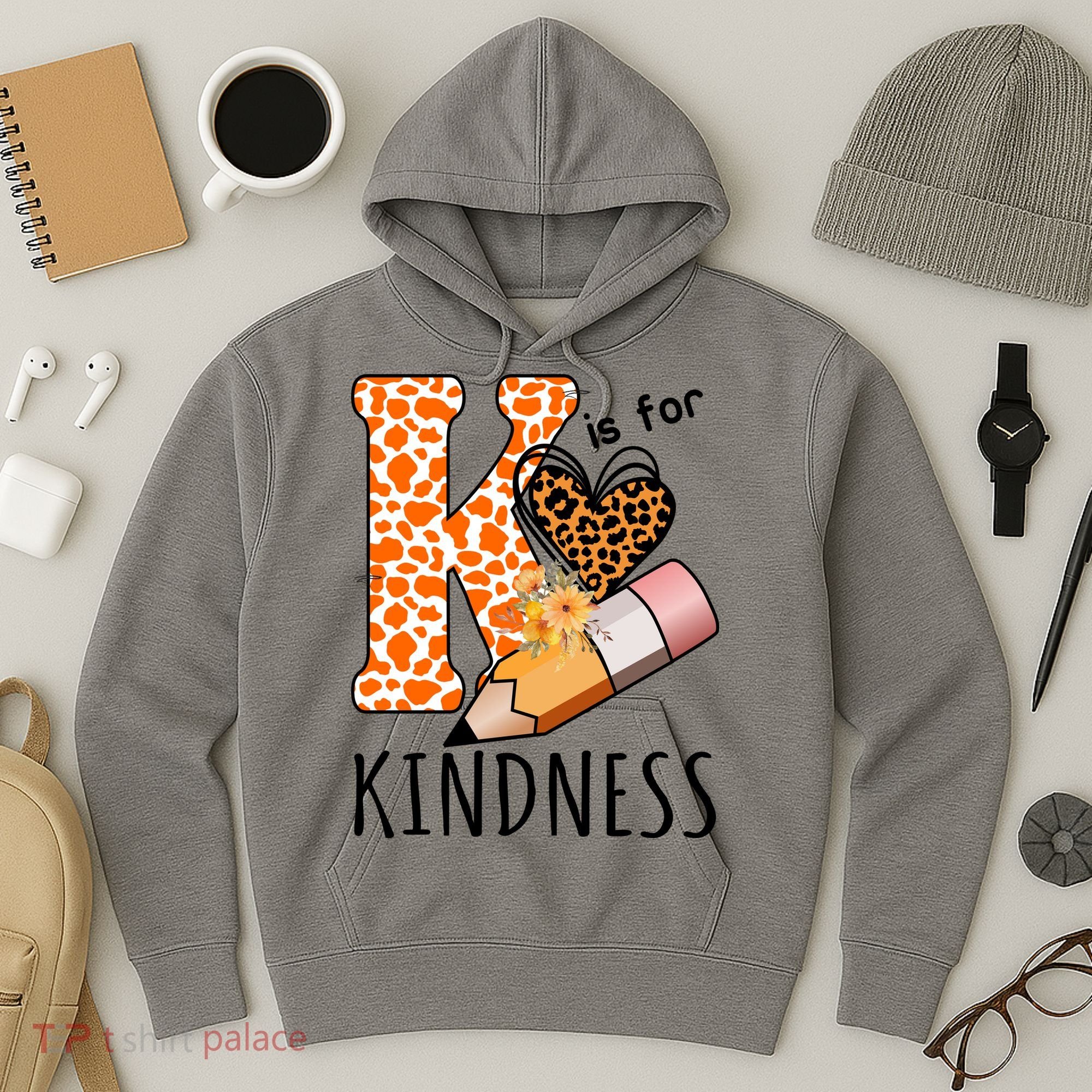 K Is For Kindness Kindergarten Cheetah Hoodie