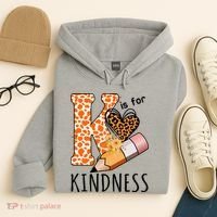 K Is For Kindness Kindergarten Cheetah Hoodie thumb 4